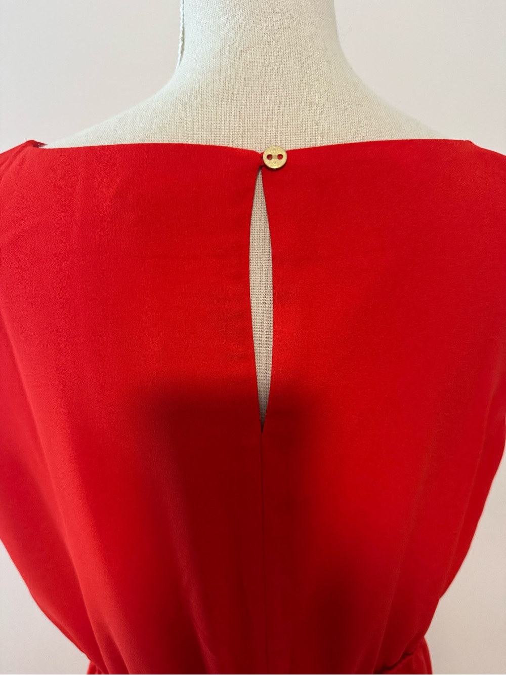 Ann Taylor NWT Classic Red Sleeveless Elastic-Waist Dress L - Picture 5 of 12